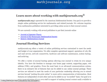 Tablet Screenshot of mathjournals.org